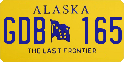 AK license plate GDB165