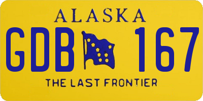 AK license plate GDB167