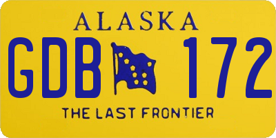 AK license plate GDB172