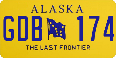 AK license plate GDB174