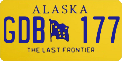 AK license plate GDB177