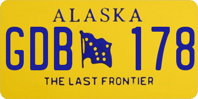 AK license plate GDB178