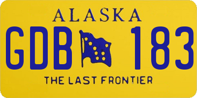 AK license plate GDB183
