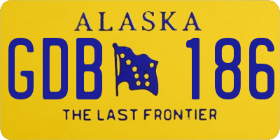 AK license plate GDB186
