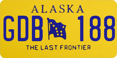 AK license plate GDB188