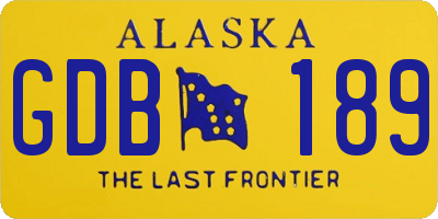 AK license plate GDB189