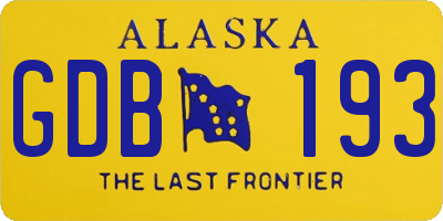 AK license plate GDB193
