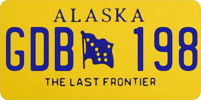 AK license plate GDB198