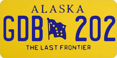 AK license plate GDB202