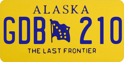 AK license plate GDB210