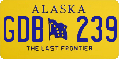 AK license plate GDB239