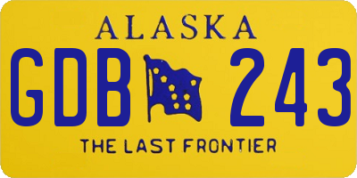 AK license plate GDB243