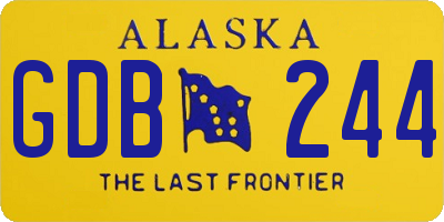 AK license plate GDB244