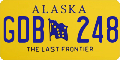 AK license plate GDB248