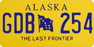 AK license plate GDB254