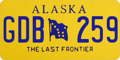 AK license plate GDB259