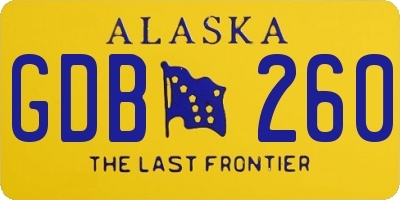 AK license plate GDB260