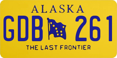 AK license plate GDB261