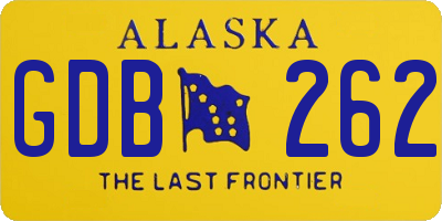 AK license plate GDB262