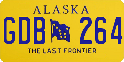 AK license plate GDB264