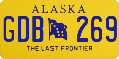 AK license plate GDB269