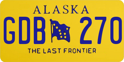 AK license plate GDB270