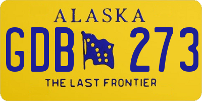 AK license plate GDB273