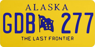 AK license plate GDB277