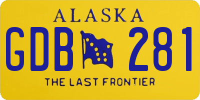 AK license plate GDB281