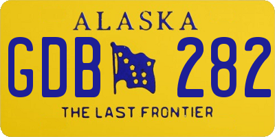 AK license plate GDB282