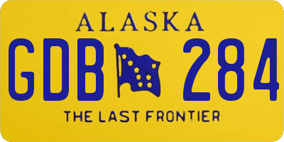 AK license plate GDB284