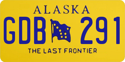 AK license plate GDB291