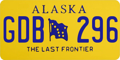 AK license plate GDB296