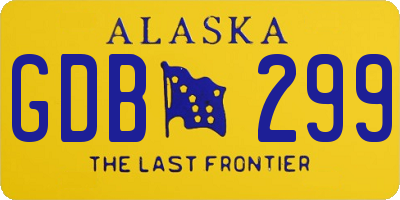 AK license plate GDB299
