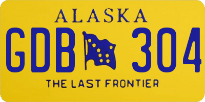 AK license plate GDB304