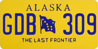 AK license plate GDB309