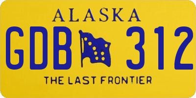 AK license plate GDB312