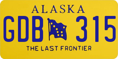 AK license plate GDB315