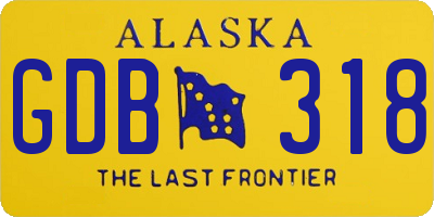 AK license plate GDB318