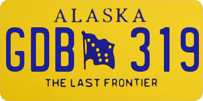 AK license plate GDB319