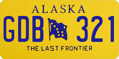 AK license plate GDB321