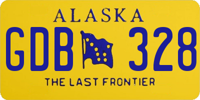 AK license plate GDB328