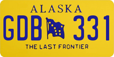 AK license plate GDB331