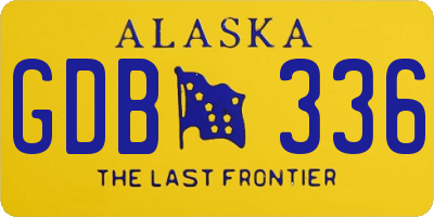 AK license plate GDB336