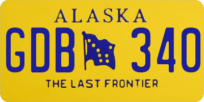 AK license plate GDB340