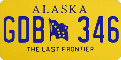 AK license plate GDB346