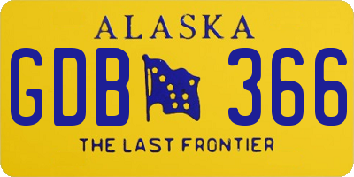 AK license plate GDB366
