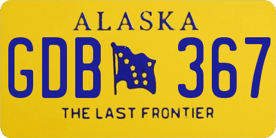 AK license plate GDB367