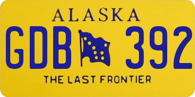 AK license plate GDB392