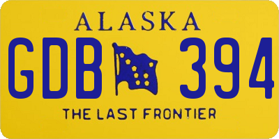 AK license plate GDB394